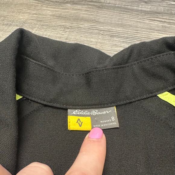 Eddie Bauer Voyager Travex Black Women 8 Two Button Stretch Blazer Travel Jacket - Picture 4 of 12